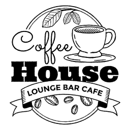 Insignia de la casa de café Diseño PNG