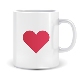 Taza de café con icono de corazón