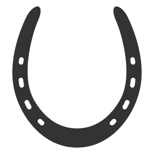 Common horseshoe silhouette PNG Design