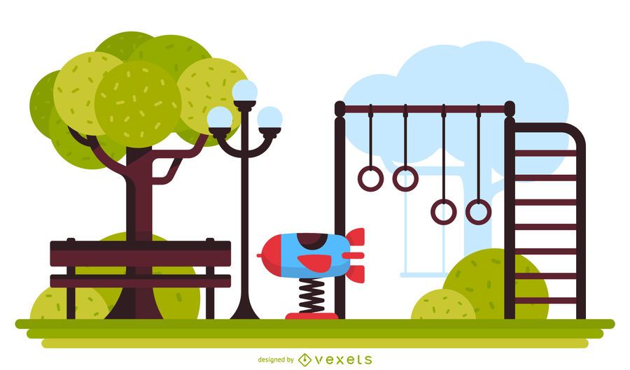 Park playground illustration Park playground illustration