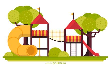 Playground climbing frame illustration Playground climbing frame illustration