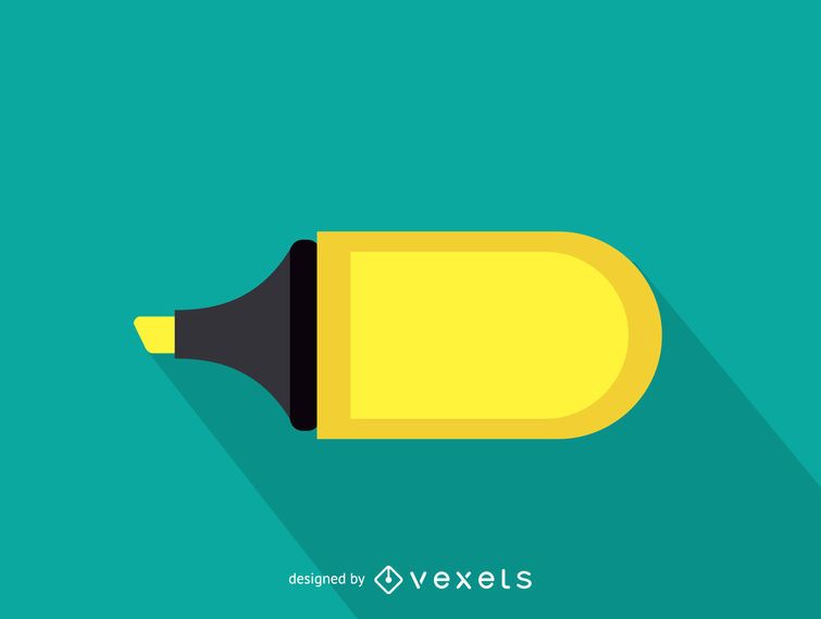Gelbe Textmarkierungsillustration Gelbe Textmarkierungsillustration