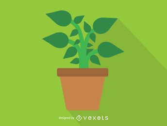 Green plant in pot icon Green plant in pot icon