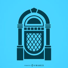 Musical jukebox silhouette icon
