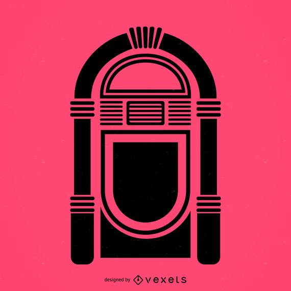 Musical jukebox flat icon Musical jukebox flat icon