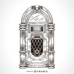 Music jukebox drawing Music jukebox drawing