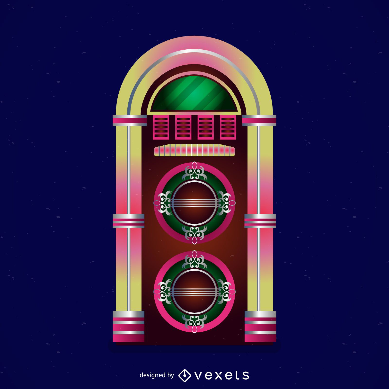 Colorful jukebox illustration