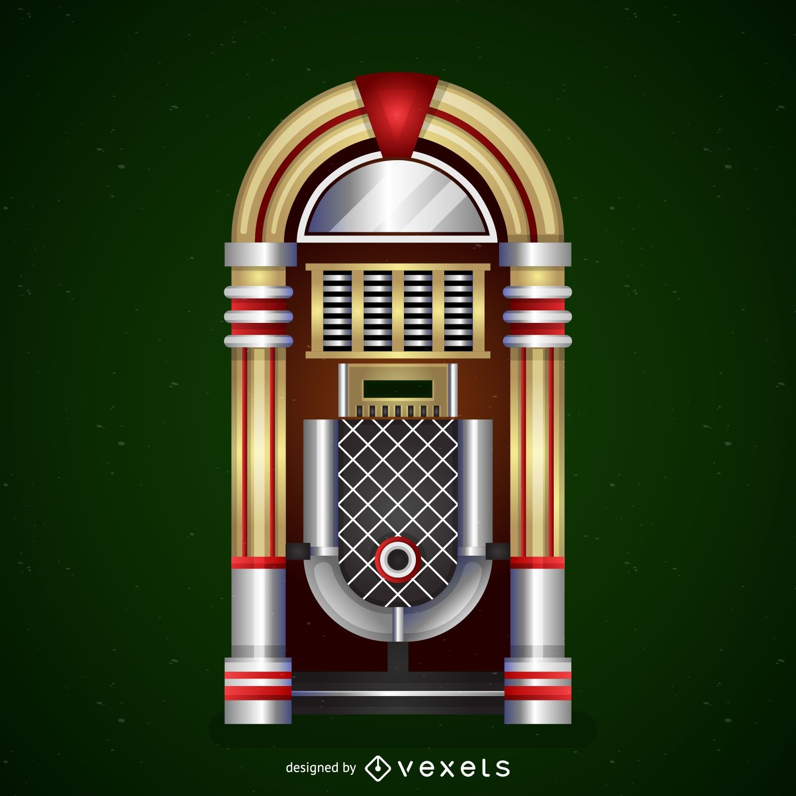Vintage jukebox icon