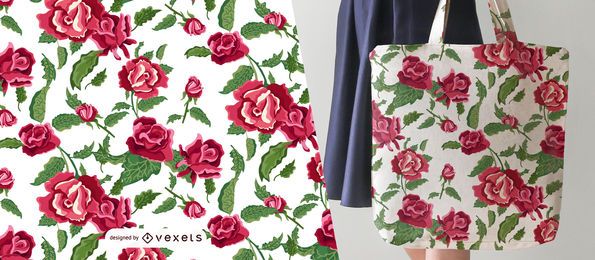 Red flowers floral seamless pattern Red flowers floral seamless pattern