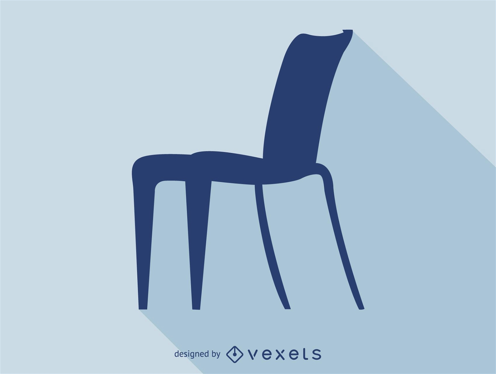 Ícone de silhueta de cadeira de design