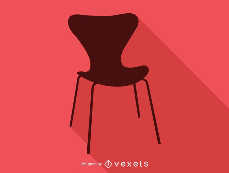 Arne Jacobsen chair silhouette icon Arne Jacobsen chair silhouette icon