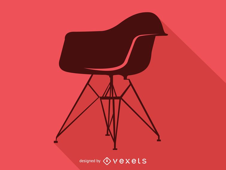 Silla Charles Ray Eames silueta Silla Charles Ray Eames silueta