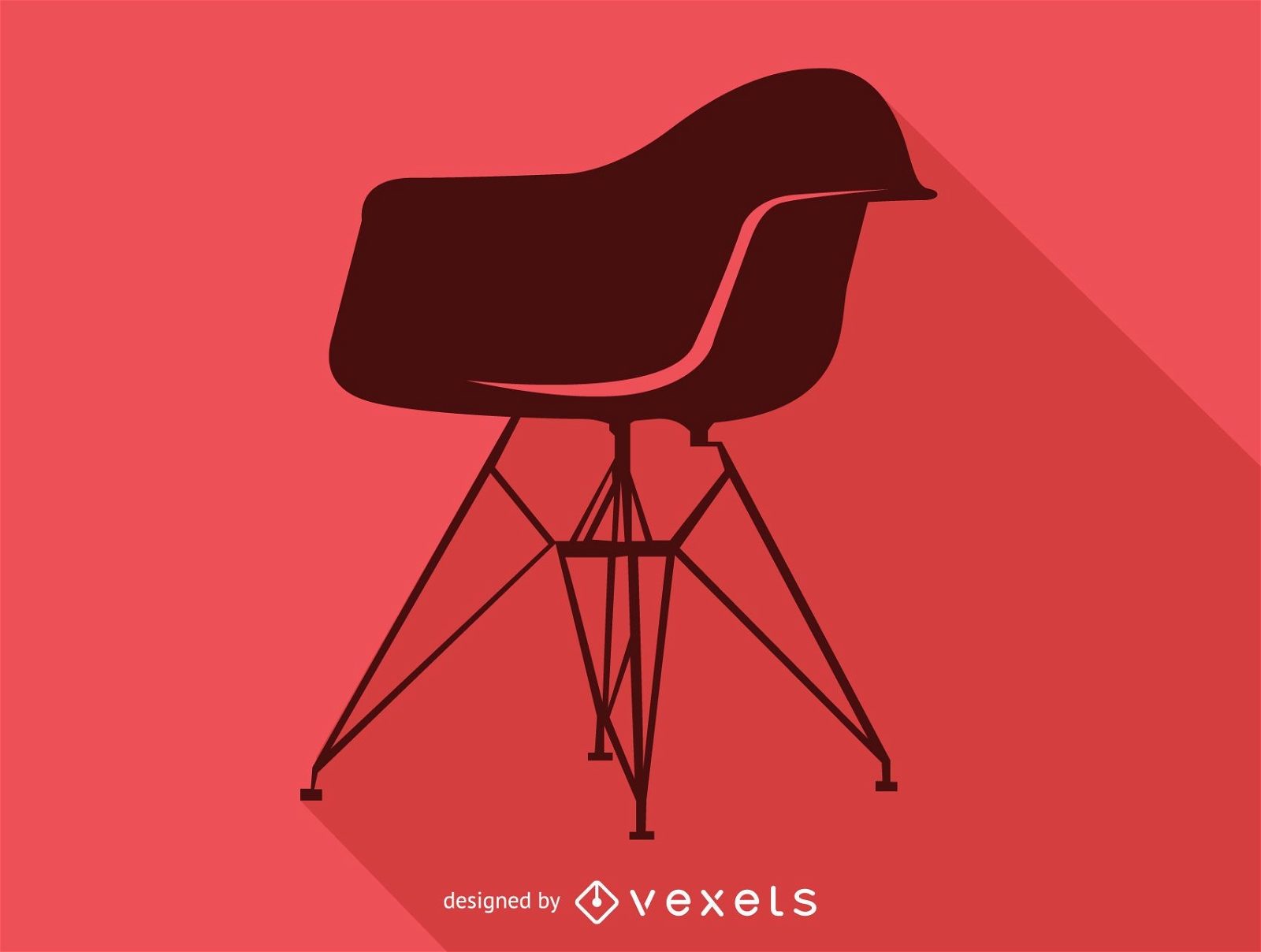 Silhueta de cadeira Charles Ray Eames