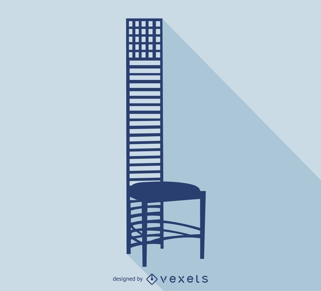 Hill house Mackintosh chair silhouette Hill house Mackintosh chair silhouette