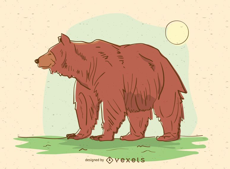 Ilustración de dibujos animados de animales oso Ilustración de dibujos animados de animales oso