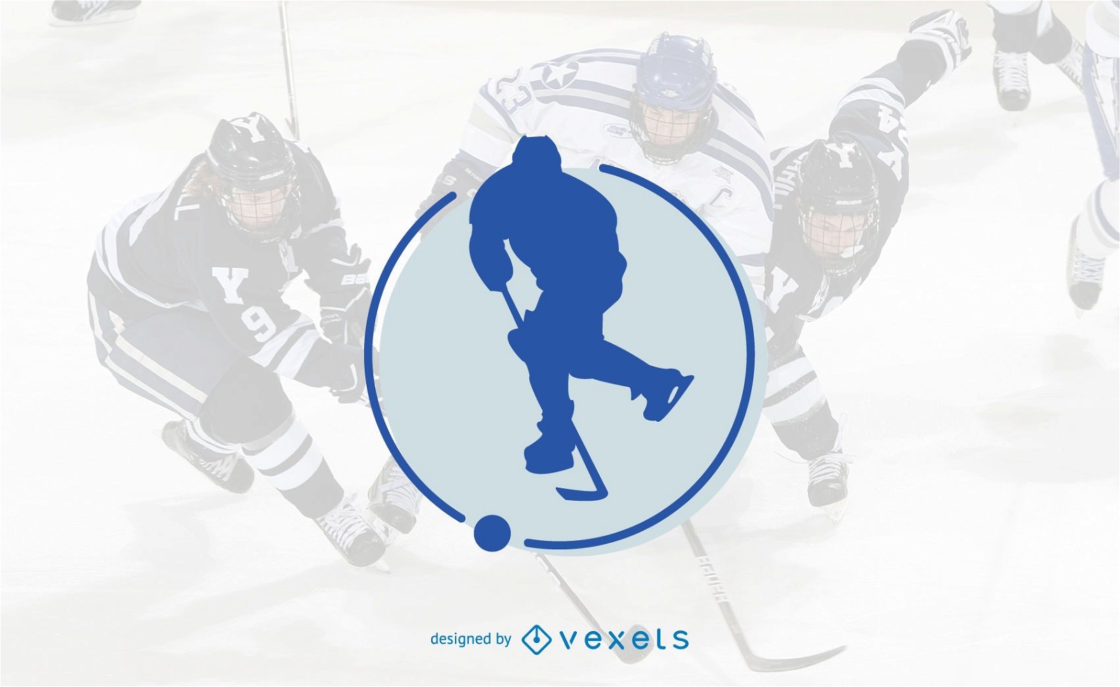 Diseño de plantilla de logotipo de hockey