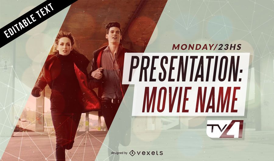 Movie presentation television screen Movie presentation television screen