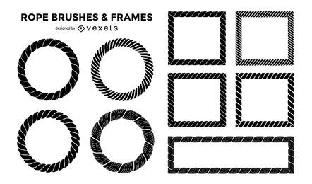 Rope brushes and frames set Rope brushes and frames set