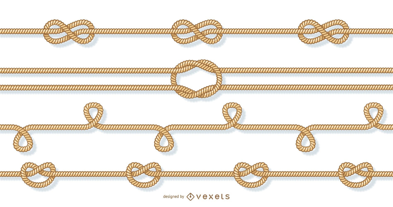 Conjunto de elementos de cuerdas y nudos.