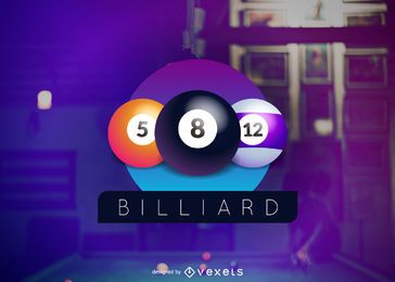 Design do logotipo do clube de bilhar