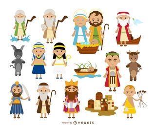 Biblical characters cartoon collection Biblical characters cartoon collection