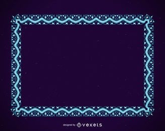 Blue frame with ornaments