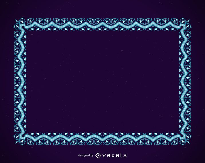 Blauer Rahmen mit Ornamenten Blauer Rahmen mit Ornamenten