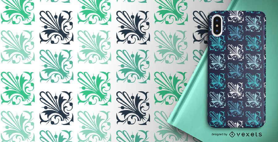Elegant green ornamental pattern Elegant green ornamental pattern
