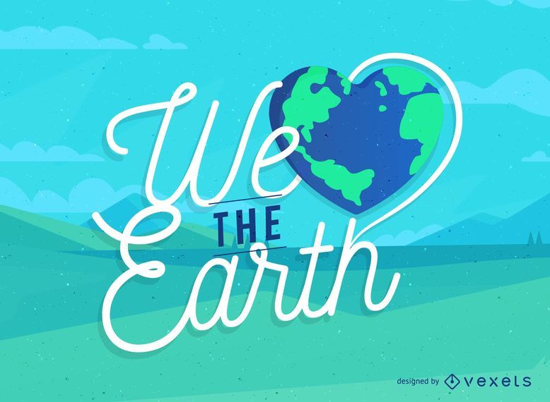 Sinal do dia da terra com uma terra em forma de coração Sinal do dia da terra com uma terra em forma de coração