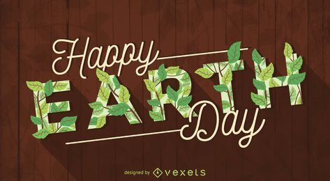 Happy Earth Day calligraphy sign Happy Earth Day calligraphy sign