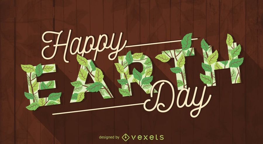 Happy Earth Day calligraphy sign Happy Earth Day calligraphy sign