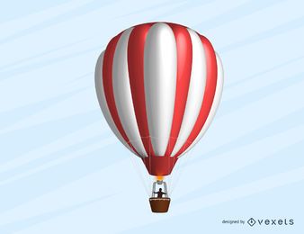 Balão de ar quente listrado Balão de ar quente listrado
