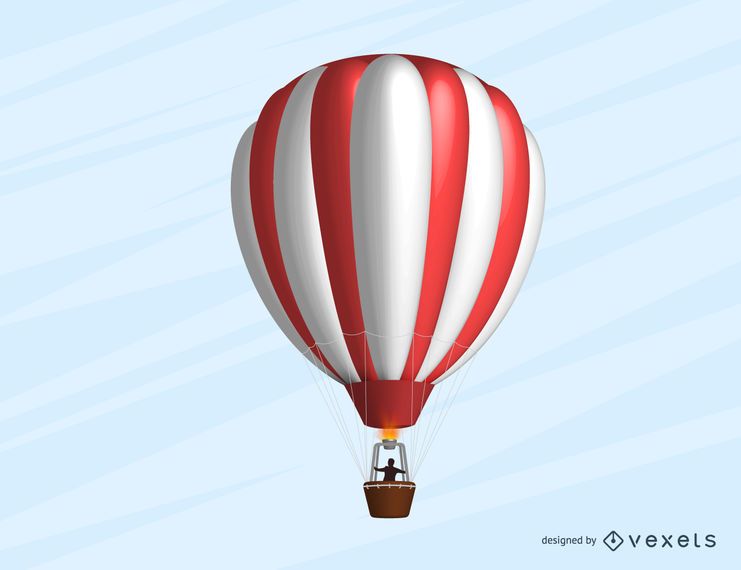 Balão de ar quente listrado Balão de ar quente listrado