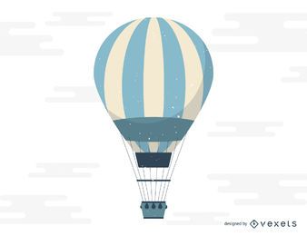 Ilustración de vuelo de globo de aire caliente Ilustración de vuelo de globo de aire caliente