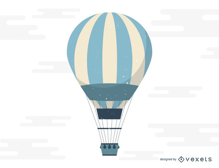 Ilustração de voo de balão de ar quente Ilustração de voo de balão de ar quente