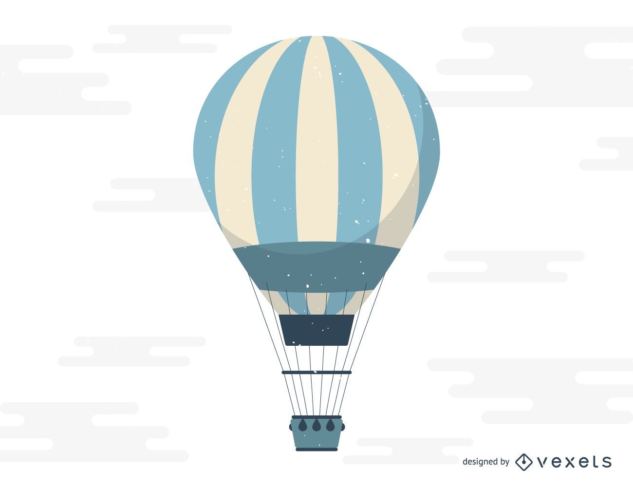 Hot air balloon flight illustration