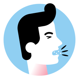 Symbol für Hustenkrankheitssymptom PNG-Design