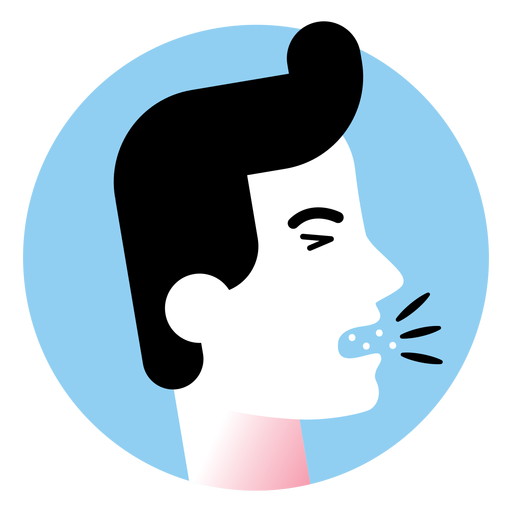 Cough sickness symptom icon PNG Design