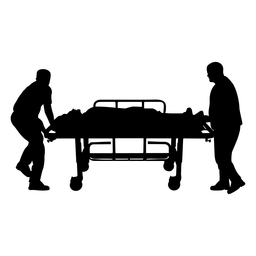 Ärzte drücken Trage Silhouette PNG-Design