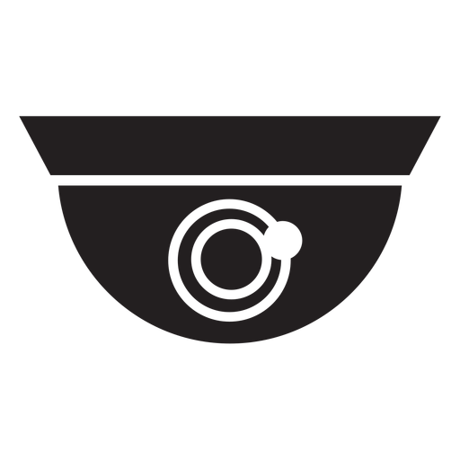 Ícone plano da câmera de segurança dome Desenho PNG