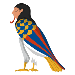 Ilustración de pájaro ba egipcio Diseño PNG