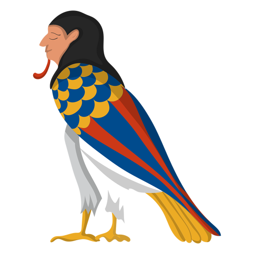 Egiptian ba bird illustration