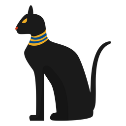 Ilustración de estatua de gato egipcio Diseño PNG