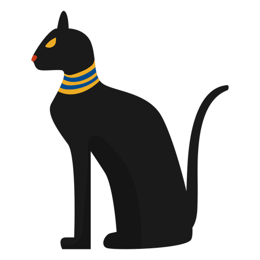 Ilustraci?n de estatua de gato egipcio Diseño PNG