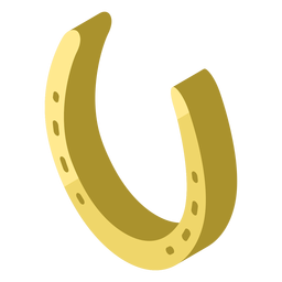 Eight holes golden horseshoe icon Transparent PNG