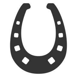 Eight holes horseshoe silhouette PNG Design Transparent PNG