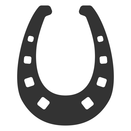 Eight holes horseshoe silhouette PNG Design