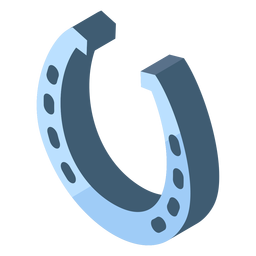 Ícone de ferradura prateada de oito buracos Desenho PNG