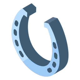 Icono de herradura plateada de ocho agujeros Transparent PNG