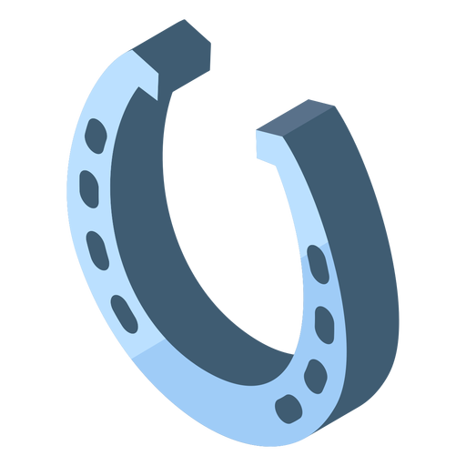Eight holes silver horseshoe icon PNG Design
